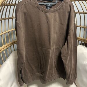 H&M Men's Chocolate Brown Crewneck Sweater